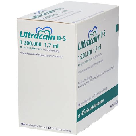 Ultracain® D-S 1:200000 1,7 ml 100x1,7 ml - shop-apotheke.com