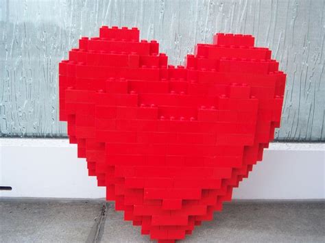 Lego Heart 001 | Lego valentines, Lego, Lego instructions