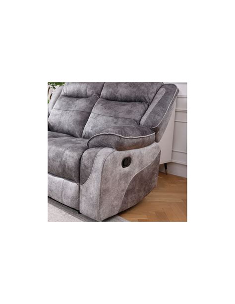 Elliott Manual Recliner Sofa Suite Grey