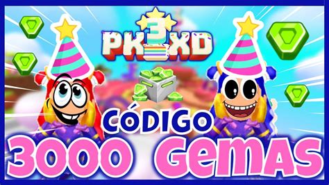 PK XD CÓDIGO DE 3000 GEMAS NO CANAL 100 resgates de 30 Gemas cada