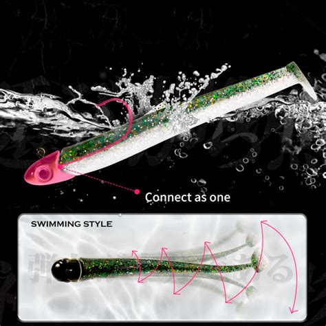 Vinyl Minnow con Cabeza Plomada Señuelo Revolucionario