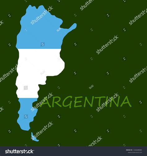 Argentina Flag Map Stock Vector (Royalty Free) 1266688084 | Shutterstock