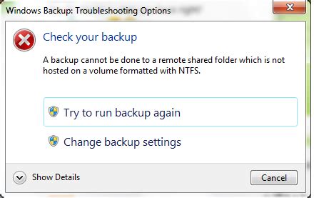 Backup Issue Windows Forums