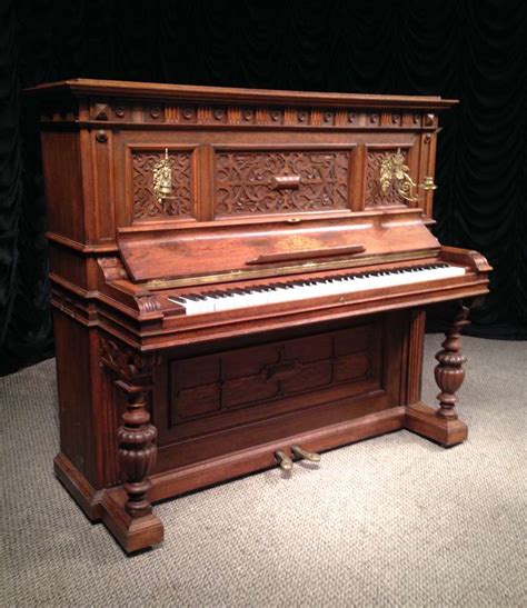 F Schilling Victorian Carved Upright Piano Antique Piano Shop