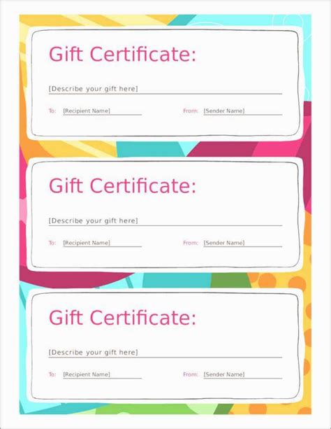 016 Gift Certificate Template Free Printable Templates with Microsoft ...