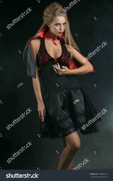 Sexy Blonde Girl Wearing Halloween Costume Stock Photo Shutterstock