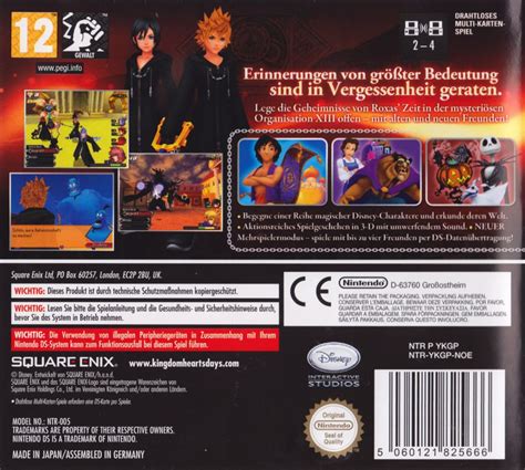 Kingdom Hearts 3582 Days 2009 Nintendo Ds Box Cover Art Mobygames