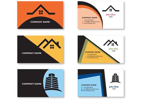 Modern Real Estate Visiting Card Design 83780 Vector Art at Vecteezy