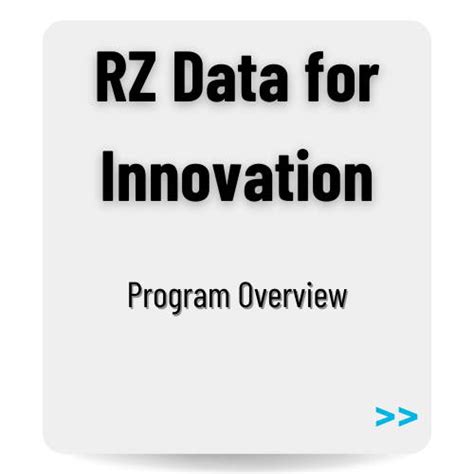 Rz Data For Innovation Program Overview