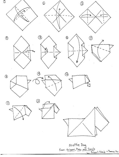 Entrancing Origami Dog Instructions : Origami Dog Instructions Advanced Origami Pug Dog ...