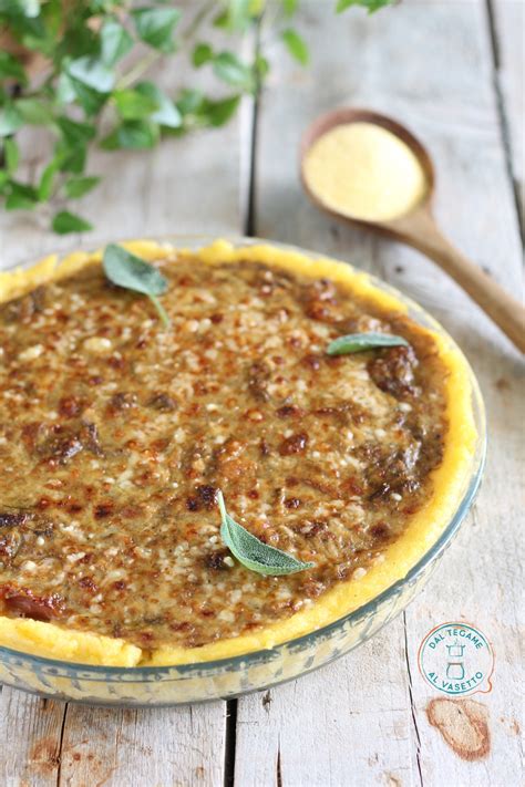 Crostata Salata Di Polenta Veloce Con Funghi E Speck