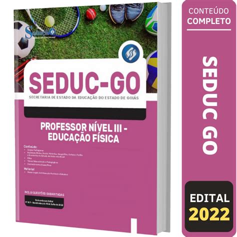 Apostila Seduc Go Professor Nível 3 Educação Física No Shoptime