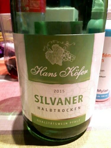 Hans K Fer Silvaner Halbtrocken Vivino Us