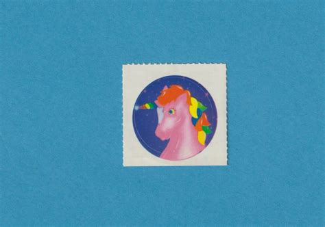 Vintage Lisa Frank Sticker Mod Rainbow Unicorn Etsy