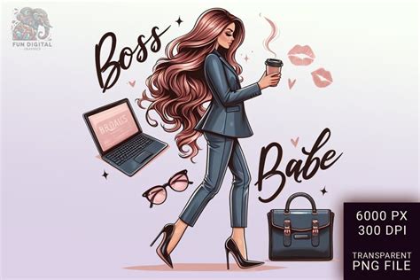 Empowering Boss Babe Png Chic Entrepreneur Art