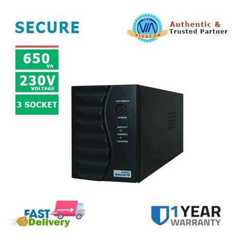 Secure Ups 650va Uninterruptible Power Supply Black Lazada Ph