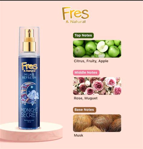 Fresh Natural Hijab Refresh Midnight Secret Dark Blue Spray Cologne