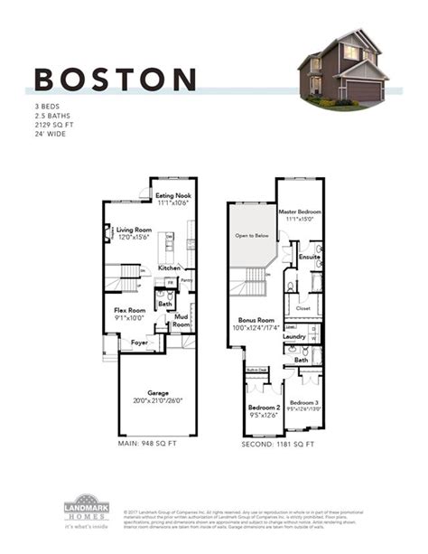 Desrochers Villages Boston Floor Plan Edmonton AB Livabl