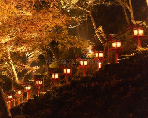 Japanese Red Traditional Lantern Stock Image Image Of Kibune