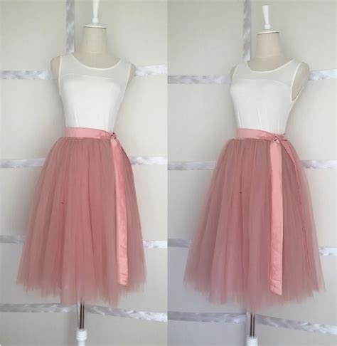 Buy 2015 New Princess Style Pink Mauve Tulle Tutu Skirt Adult With Satin Ribbon