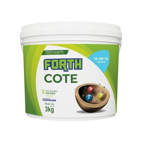 Fertilizante Adubo Cote Plus Osmocote 3kg Forth Fertilizante Para