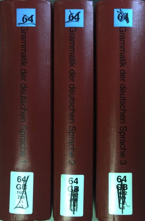 Grammatik Der Deutschen Sprache Von Gisela Zifonun ZVAB