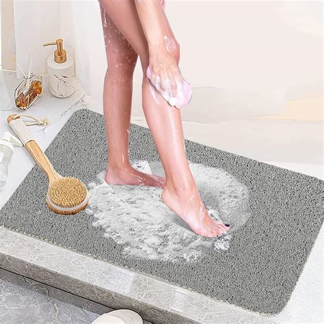 Athrz Loofah Shower Mat Non Slip Anti Mould Pvc For Bathroom Wet