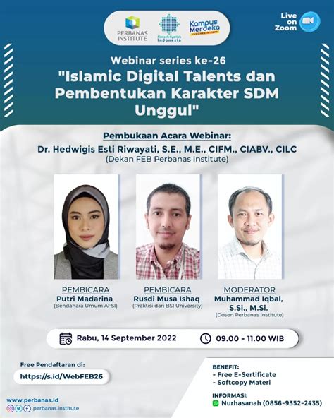 Perbanas Institute Webinar Prodi S Ekonomi Syariah Fakultas Ekonomi