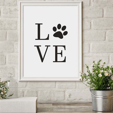 Love Print Pet Love Art Cute Poster Digital Download - Etsy