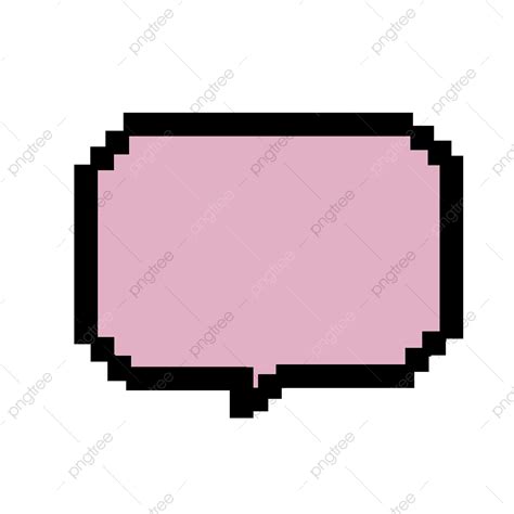 Dialog Box Clipart Transparent Background, Pink Black Pixel Art Text ...