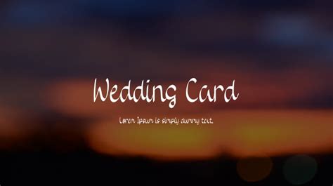 Wedding Card Font : Download Free for Desktop & Webfont