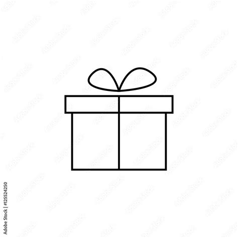 gift outline icon illustration Stock Illustration | Adobe Stock