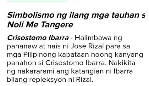 Simbolismo Sa Lipunan Ni Crisostomo Ibarra Brainly Ph