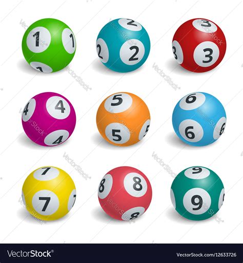 Ball lottery numbers lotto bingo game luck Vector Image