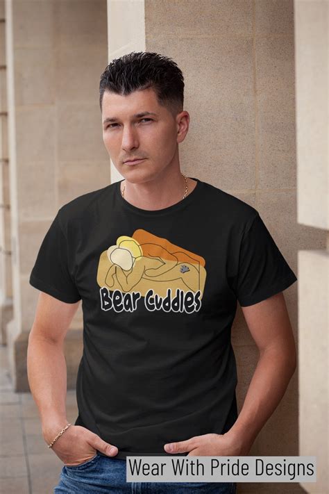 Gay Bear Shirt Line Drawing Of A Naked Bears Cuddling Etsy UK