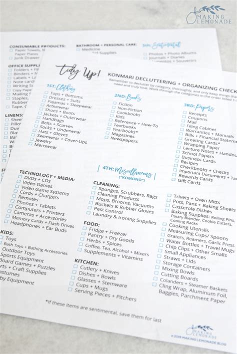 Grab This Free Printable Decluttering Checklist And Organize Your Home