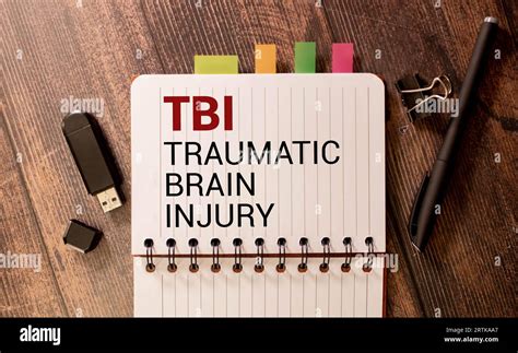 Tbi Lesión Cerebral Traumática Símbolo Palabras Del Concepto Tbi