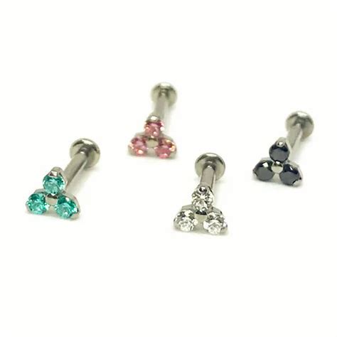 Titanium Internal Threaded Piercing Tragus Cartilage Helix Stud Jewelry