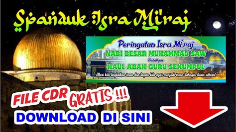 Spanduk Isra Mi Raj Dan Haul Guru Sekumpul Coreldraw Cdr Youtube