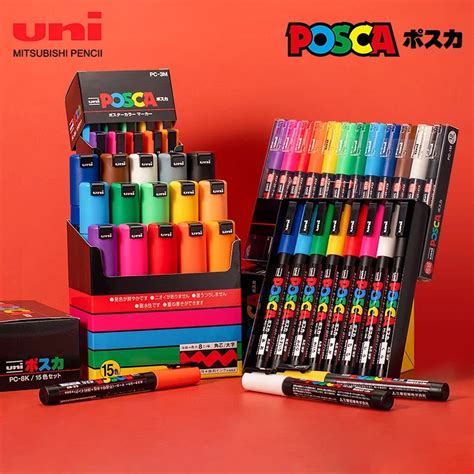 Markery Uni Posca Zestaw Plumones Akrylowy Marker Z Farb Marcadores Pc