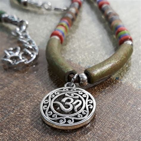 Бусы с подвеской Ом | Leather bracelet, Jewelry, Bracelets