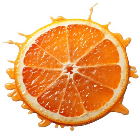 Sliced Orange Juice With A Splash, Orange Splash, Fruit, Food PNG ...