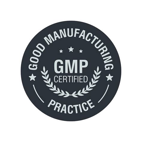 Premium Vector Gmp Good Manufacturing Practice Certified Round Stamp