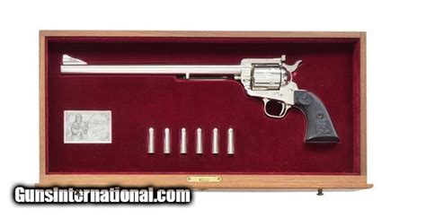 Colt 45 Saa 12 Nickel Ned Buntline Commemorative New Frontier Display Case