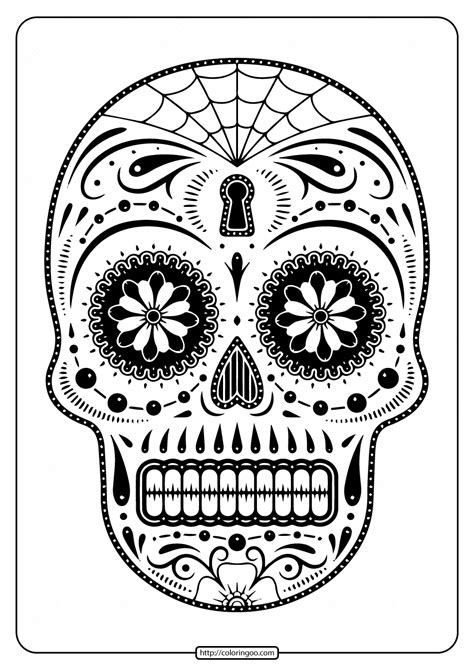 Printables Sugar Skull Coloring Pages