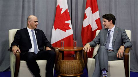 Prime Minister Justin Trudeau meets with President Alain Berset of ...