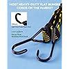 Pcs Heavy Duty Flat Adjustable Bungee Cords With Lbs Max