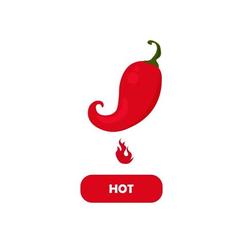 Premium Vector Hot Chili Pepper With Flame Red Pepper Strength Level