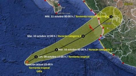 Tormenta tropical Lidia se convertiría en huracán y amenaza a México