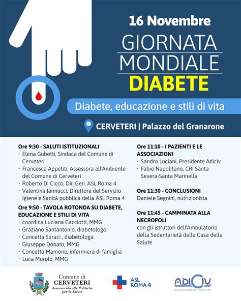 Giornata Mondiale Del Diabete A Cerveteri Una Giornata Di Informazione